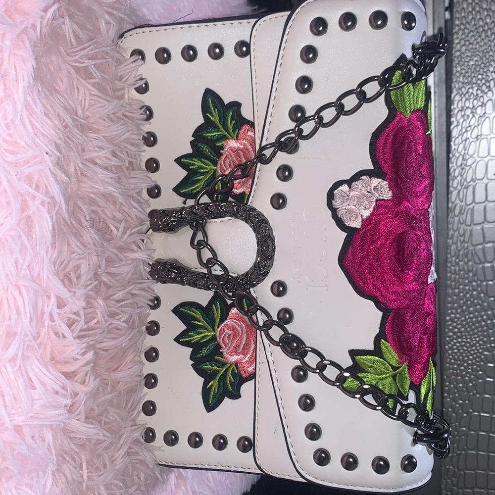 Purple, Pink, Green, and White Gucci Shoulder Bag